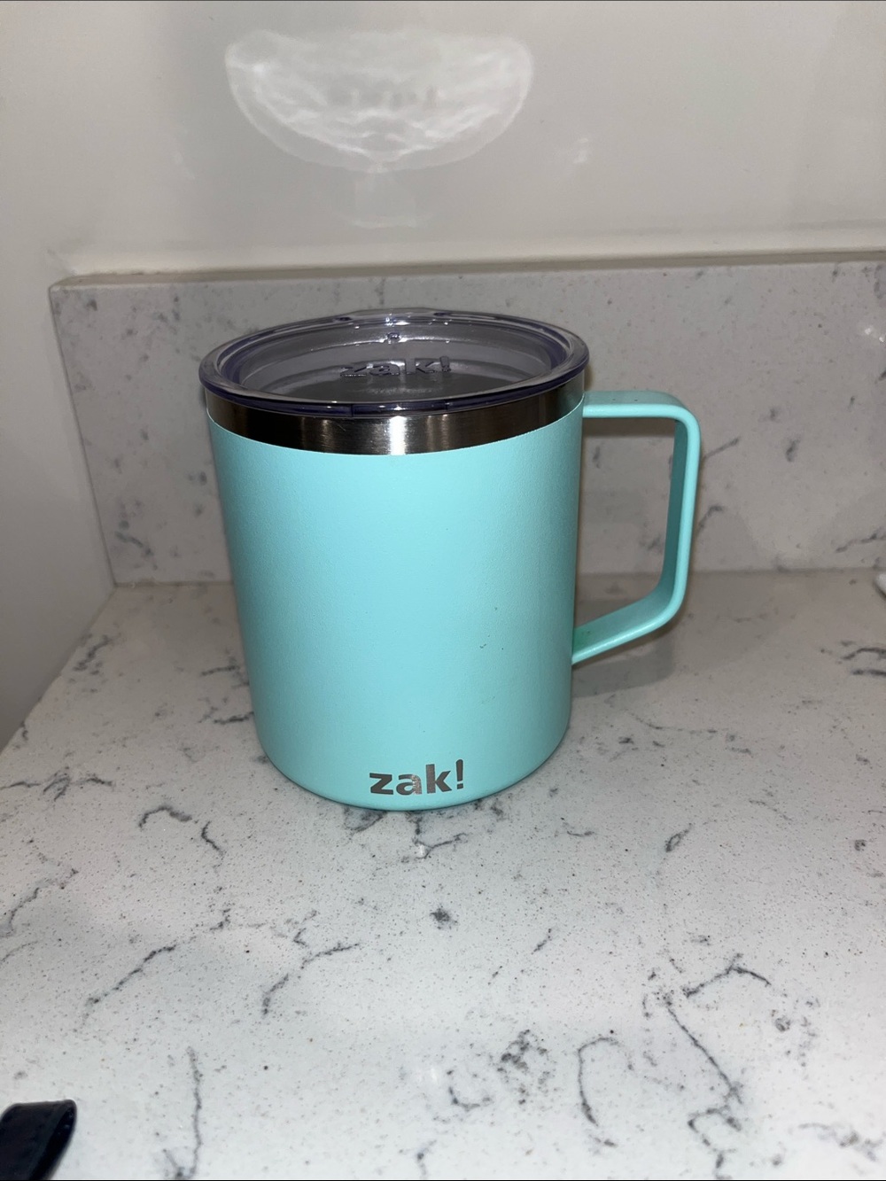 Zak! Aqua Insulated Travel Mug with Handle - Aqua